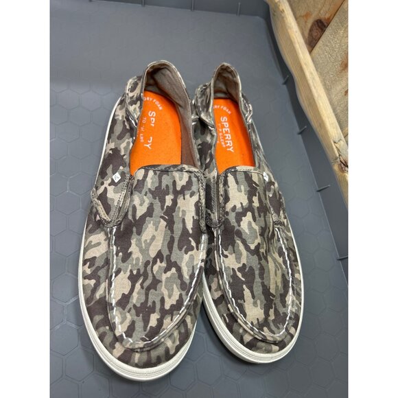 Sperry Mens Memory Foam Camo Canvas Slip-On Shoes Size 7M - Picture 2 of 8